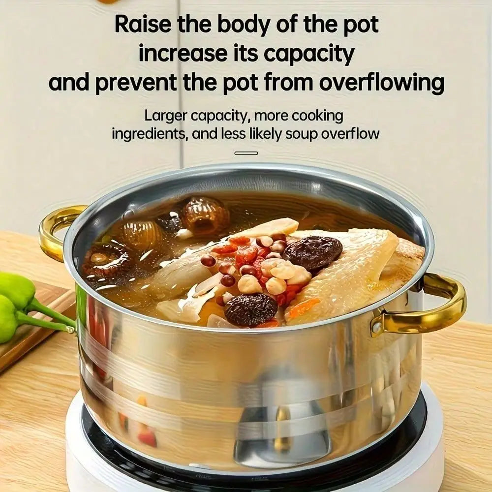 Stainless Steel Cookware Set 10 Pieces With Lids Durable Pots