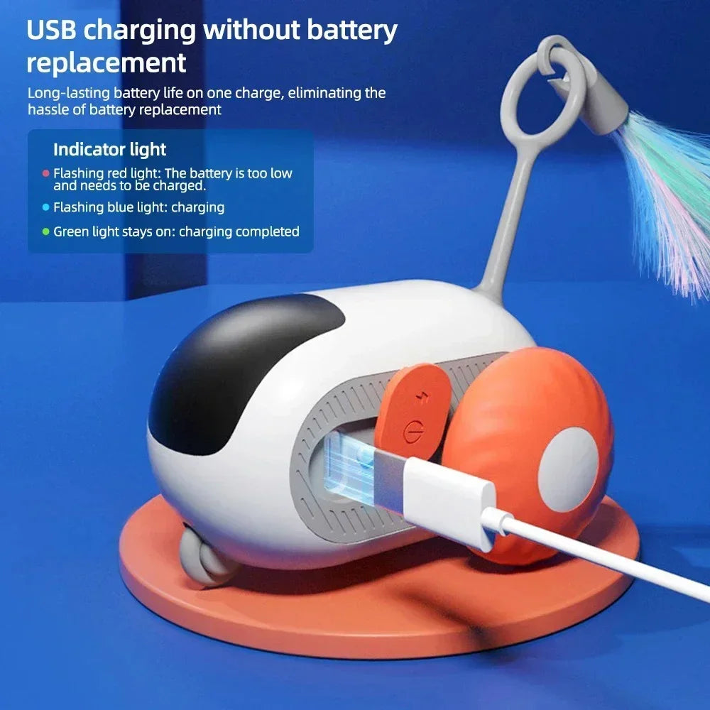 Automatic Rolling Remote Control Toy Car for Cats and Kittens