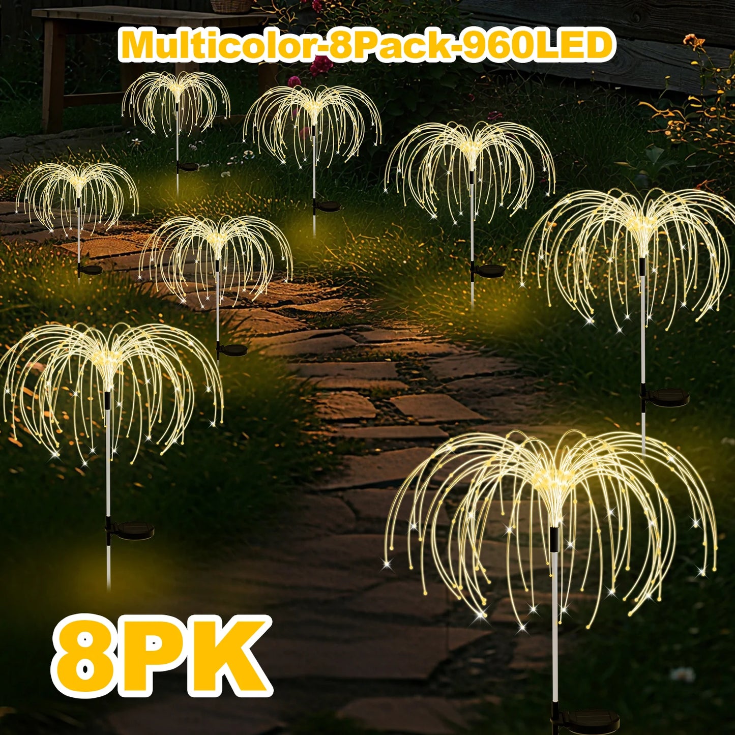 120LED Solar Firework Light For Garden Outdoor Decor