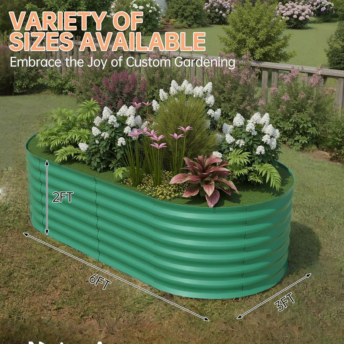 TWISTER.CK Galvanized Raised Garden Bed Kit For Vegetables Open Bottom