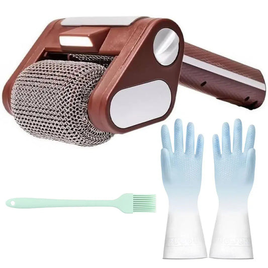 Alloet Wireless Electric Grill Cleaner With Replaceable Brush Heads