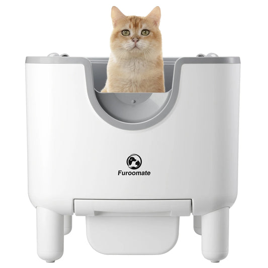 Furoomate F6 Self Cleaning Open Top Cat Litter Box with Odor Control