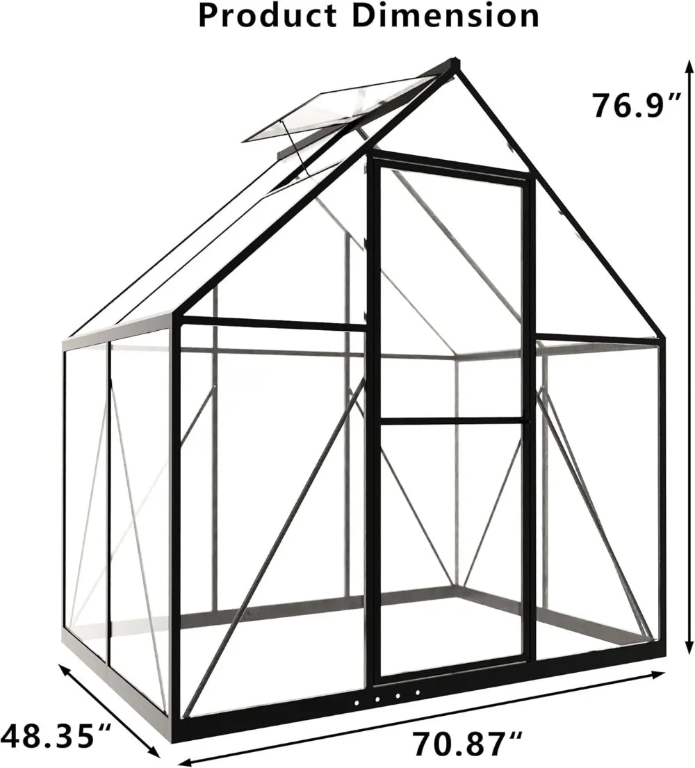 Polycarbonate Greenhouse With Heavy Duty Aluminum Frame For Outdoor Garden