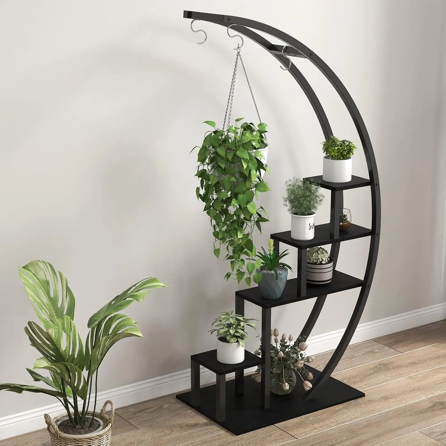 TWISTER.CK 2 Pack 5-Tier Indoor Plant Stand With Metal Racks