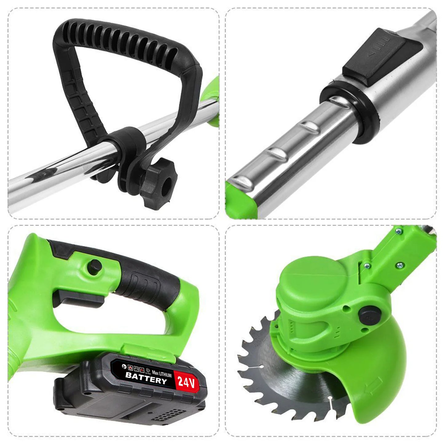 Cordless 2 In 1 Weed Trimmer With Brushless Motor Lawn