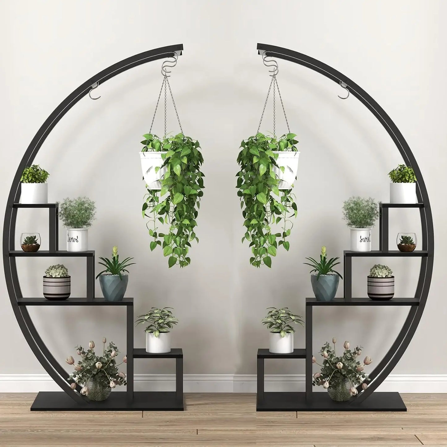 TWISTER.CK 2 Pack 5-Tier Indoor Plant Stand With Metal Racks