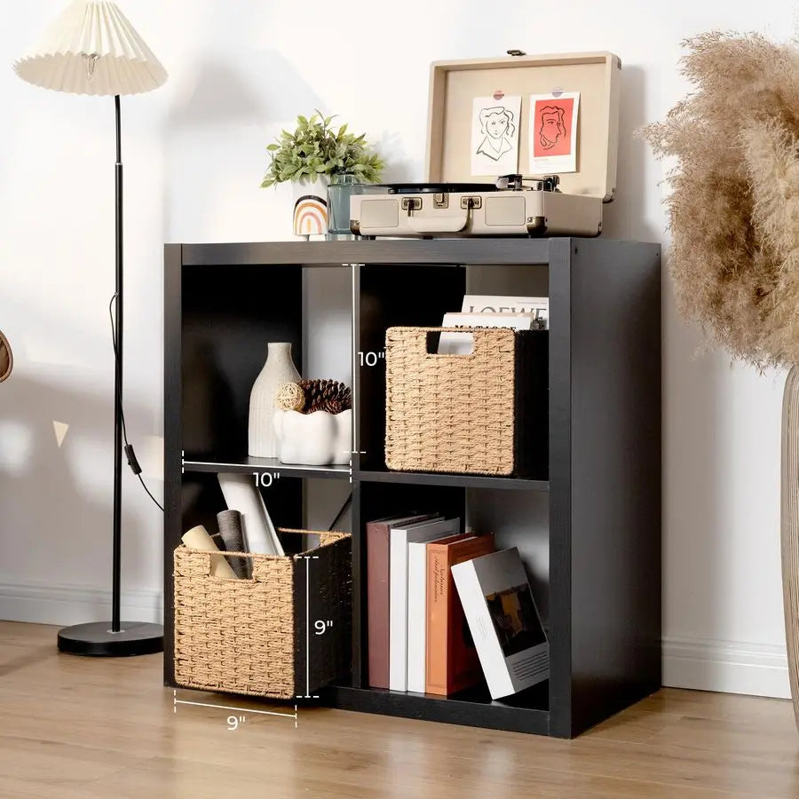 XMSJ Wicker Paper Rope Storage Cubes Organizer Bins