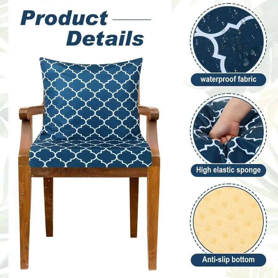 XMSJ 8 Piece Outdoor Chair Cushions Set Waterproof Patio