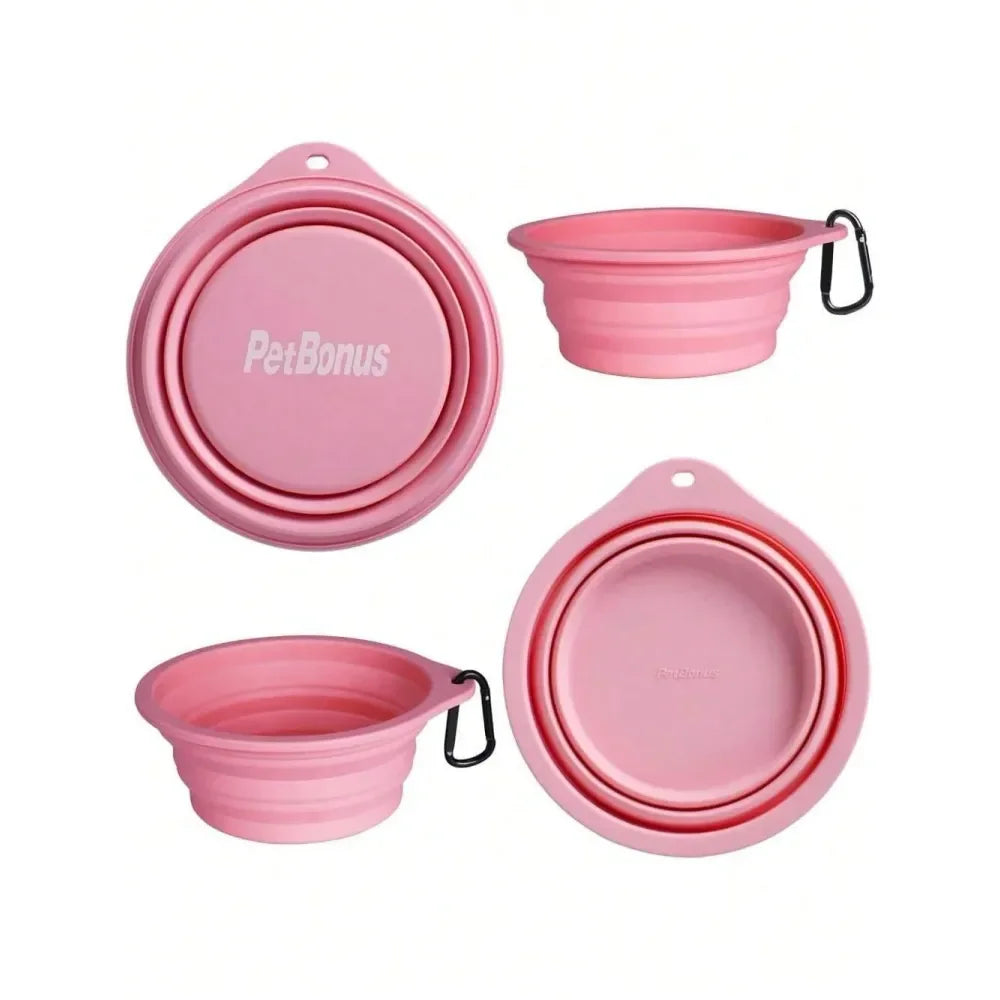 Collapsible Silicone Dog Bowls, Dishwasher Safe, Portable Travel Bowls