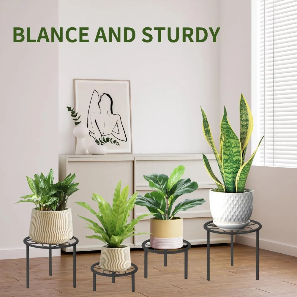 NBVCX Five Metal Plant Stand Set Heavy Duty Indoor Outdoor
