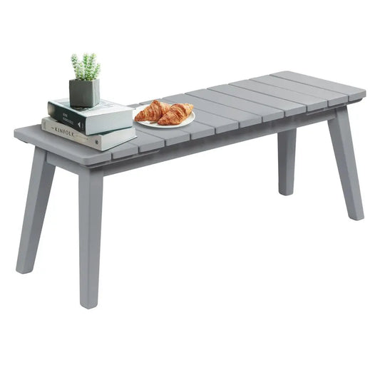 Outdoor Wooden Backless Patio Bench Weatherproof For Garden Porch