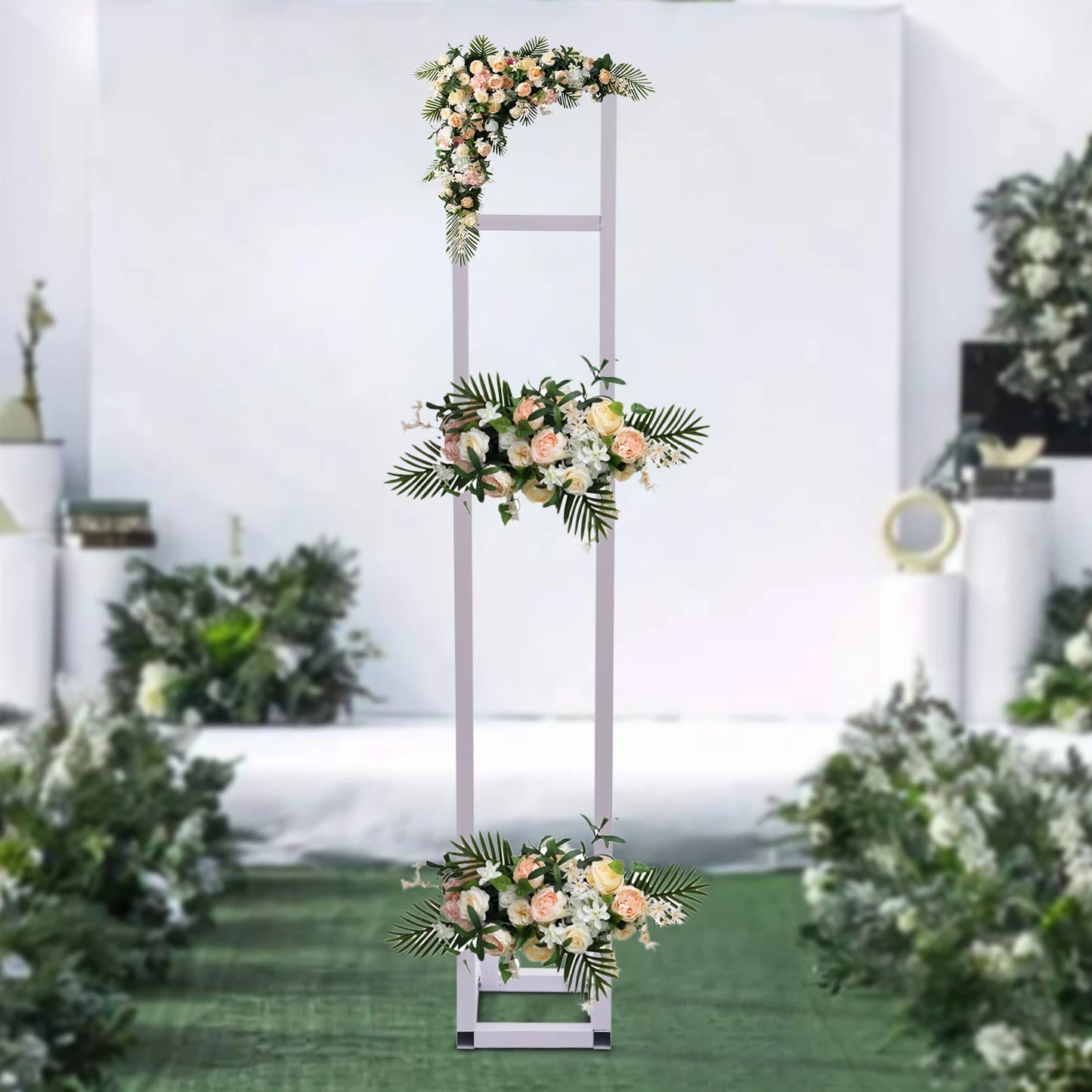 Bymaocar Wedding Arch Backdrop Stand Set Foldable Frame For Party