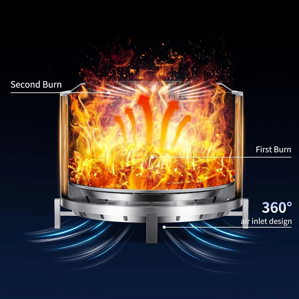 Outvue Smokeless Wood Burning Outdoor Fire Pit For Bonfires