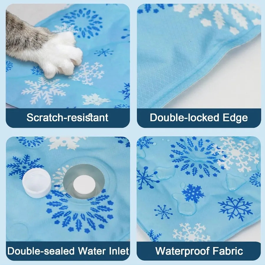 Foldable Gel Cooling Mat For Pets Ice Crystal Powder Indoor