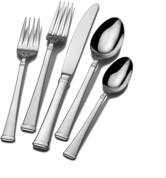Stainless Steel Flatware Set With Flared Handles Dishwasher Safe