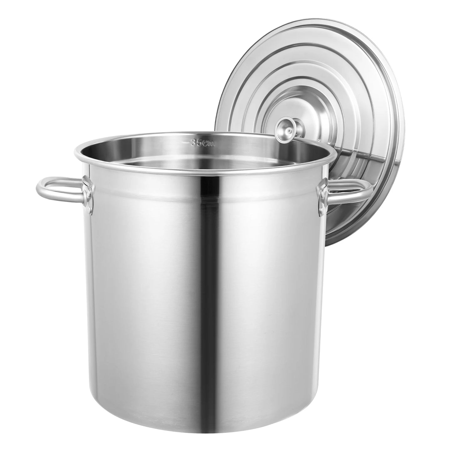 Stainless Steel Soup And Stock Pot With Lid And Durable Handles For Everyday Use