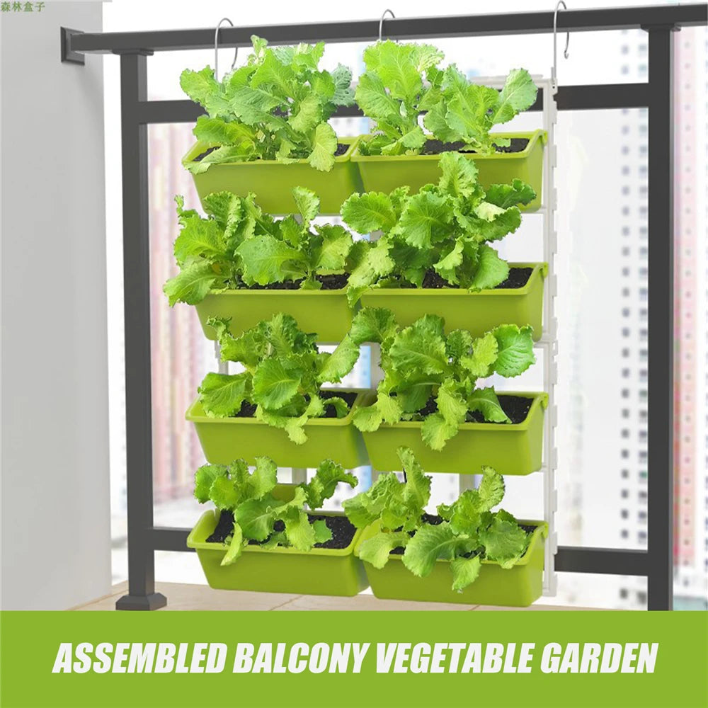 Four-Tier Wall-Mounted Elevated Vertical Garden Planter