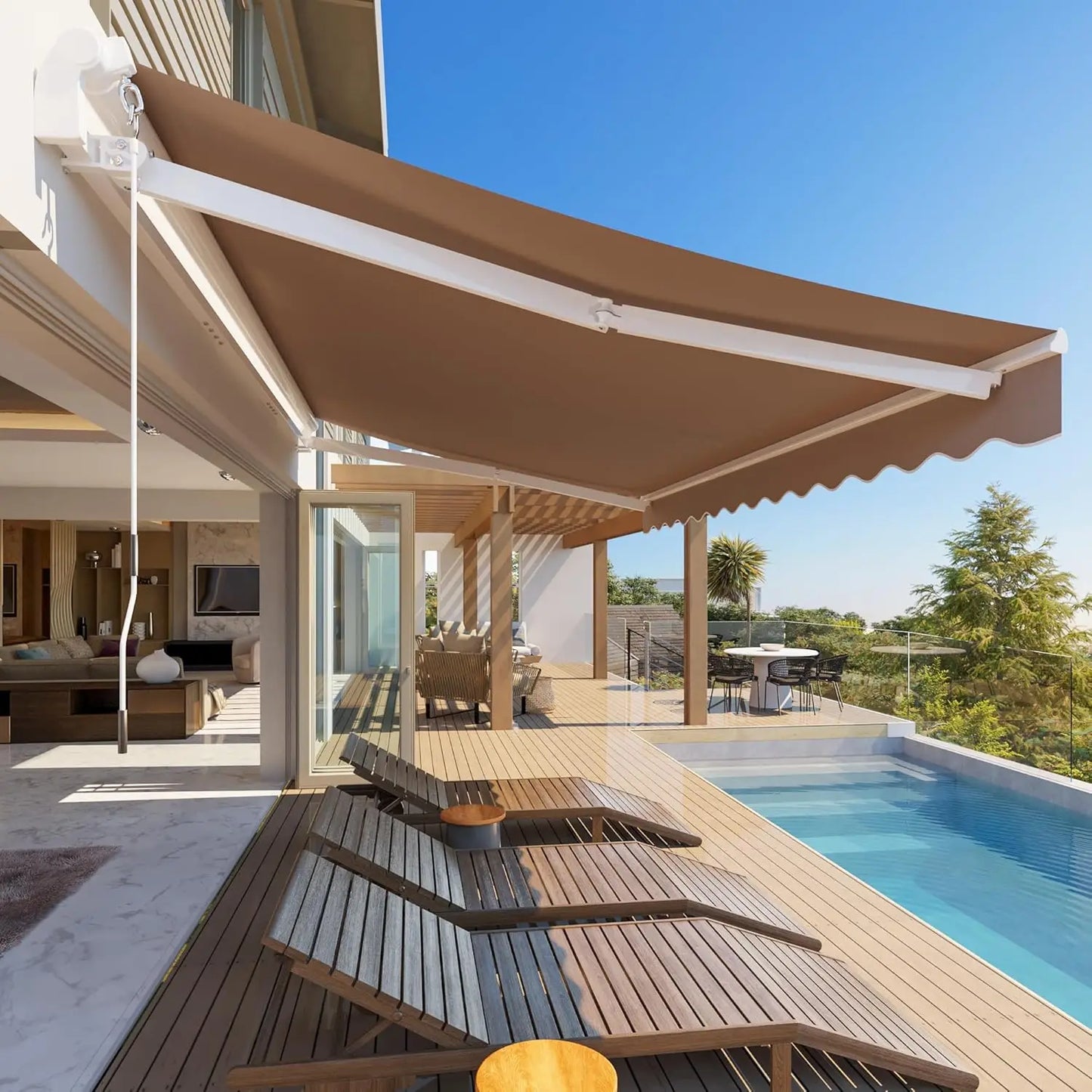Patio Retractable Awning Sun Shade Shelter Outdoor Spaces