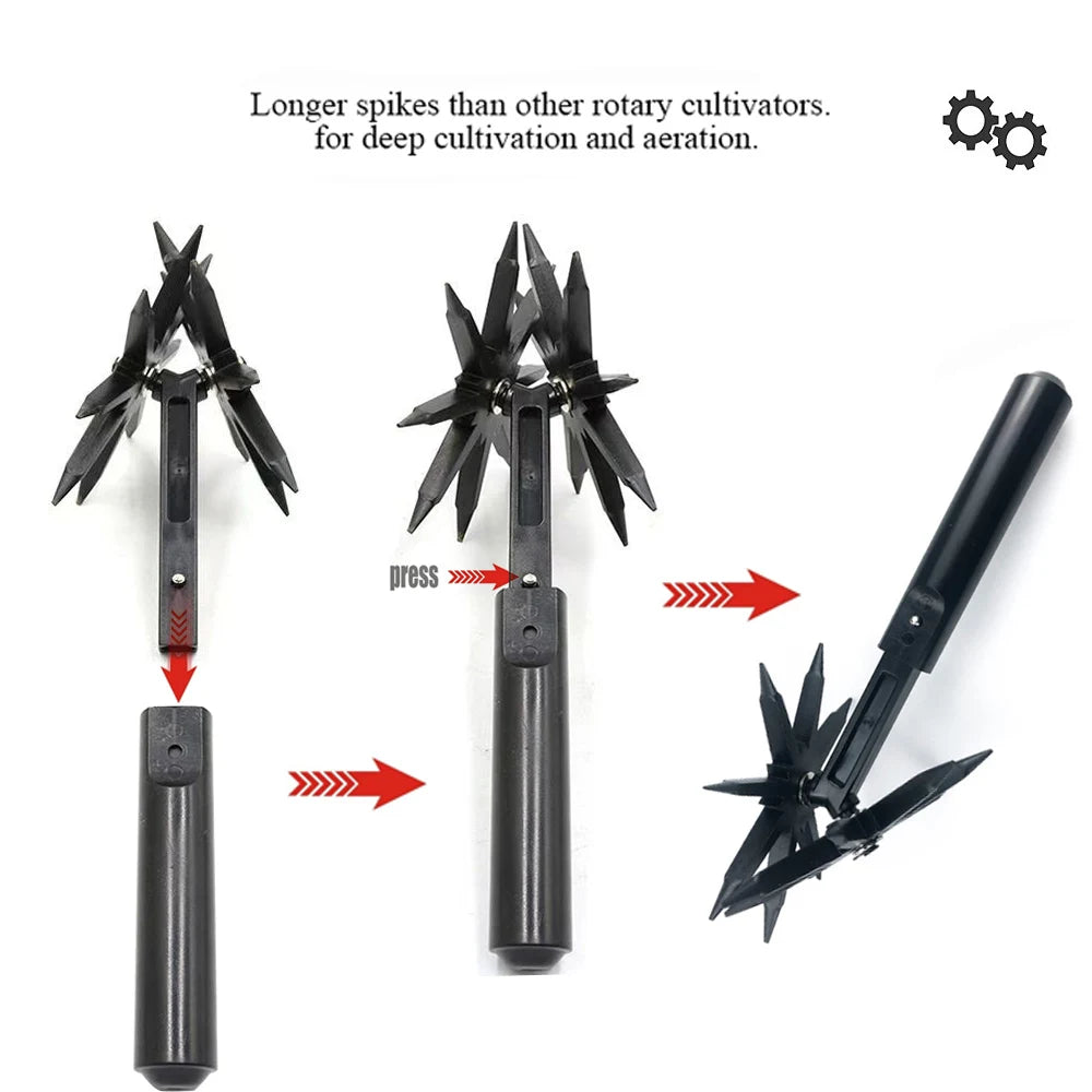Garden Tiller Rotary Cultivator Tool For Weeding And Soil Loosening