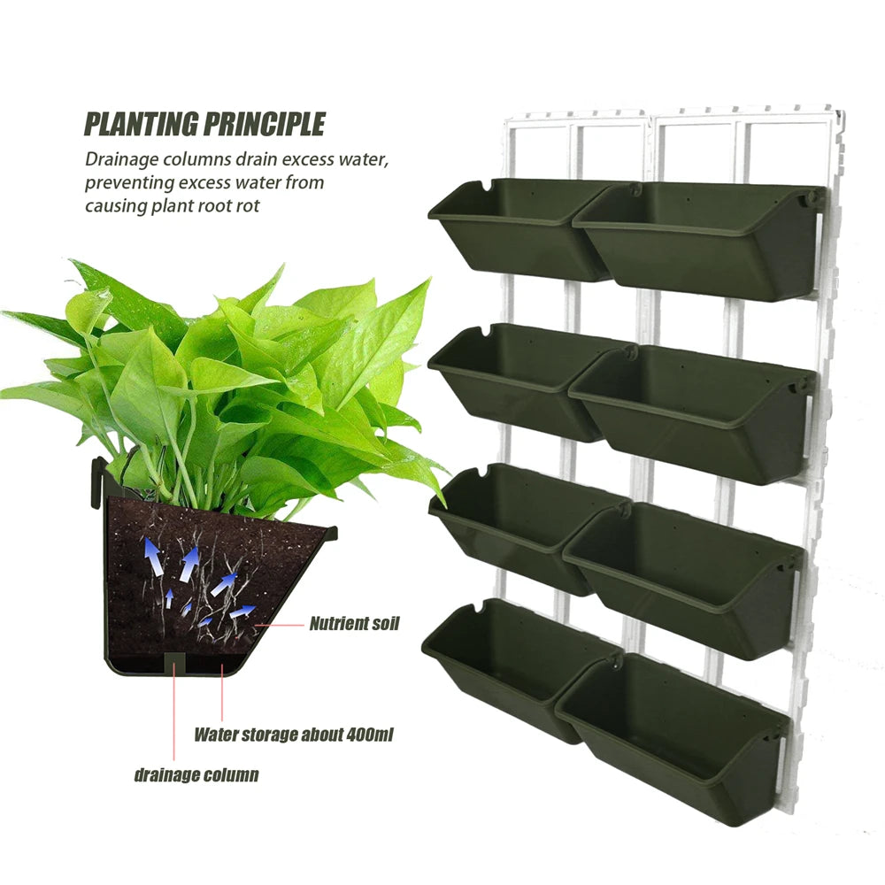 Four-Tier Wall-Mounted Elevated Vertical Garden Planter