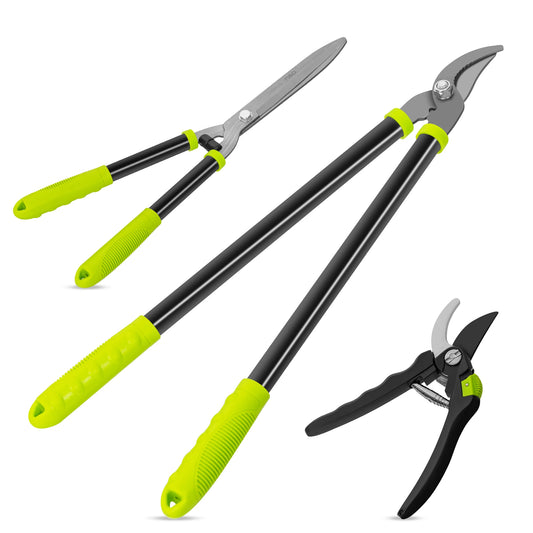 Deli 3 Piece Loppers Set Hedge Clippers Pruners For Trees