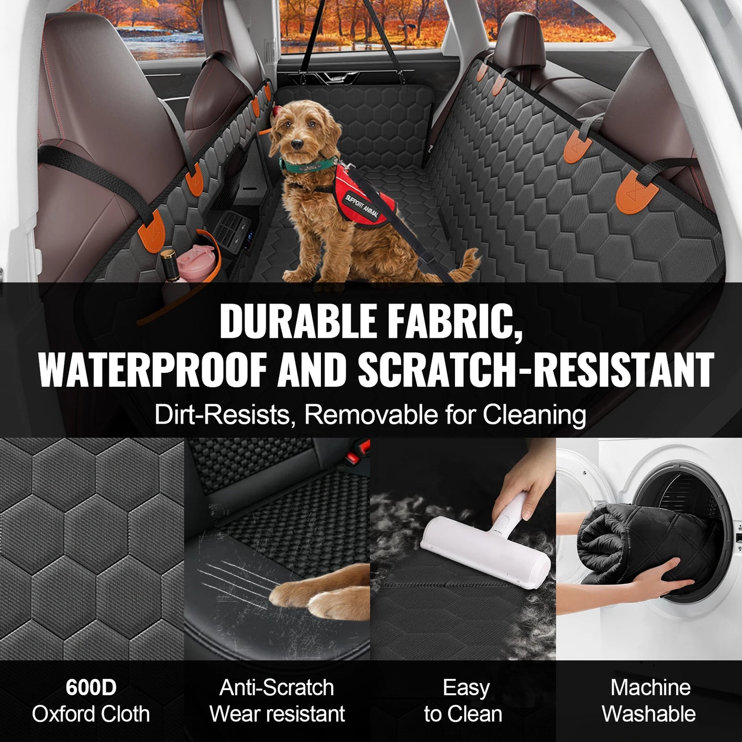 SucceBuy Back Seat Extender Dog Car Hammock Mesh Window