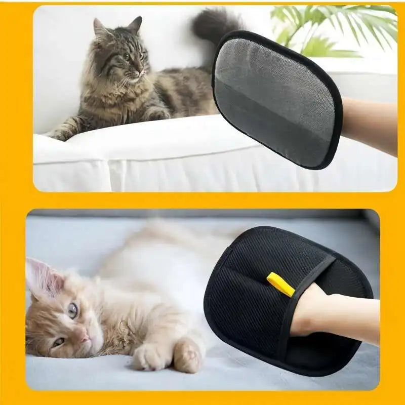 Pet Hair Remover Gloves Double Sided Fur Glove For Cats Dogs
