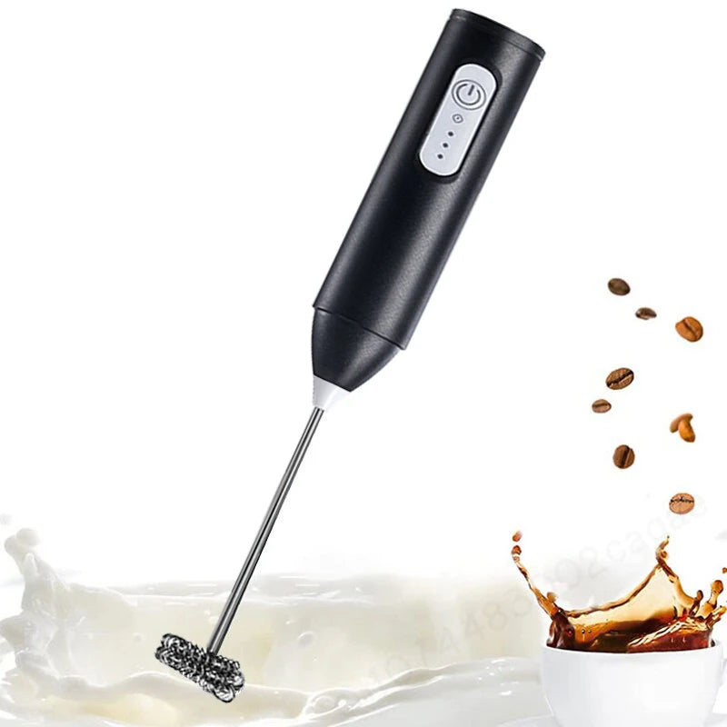 Electric Coffee Milk Foaming Frother Handheld Mixer