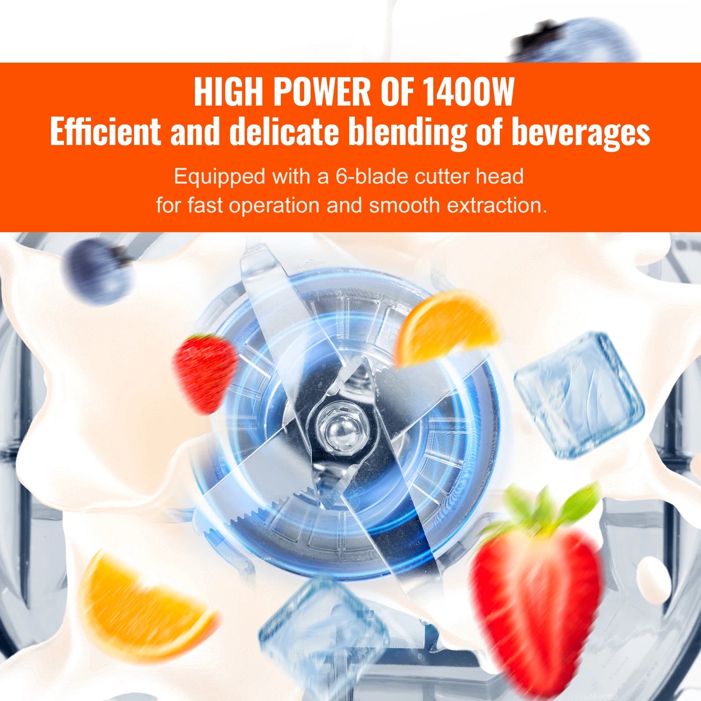 SucceBuy Professional Countertop Blender For Smoothies And Juices
