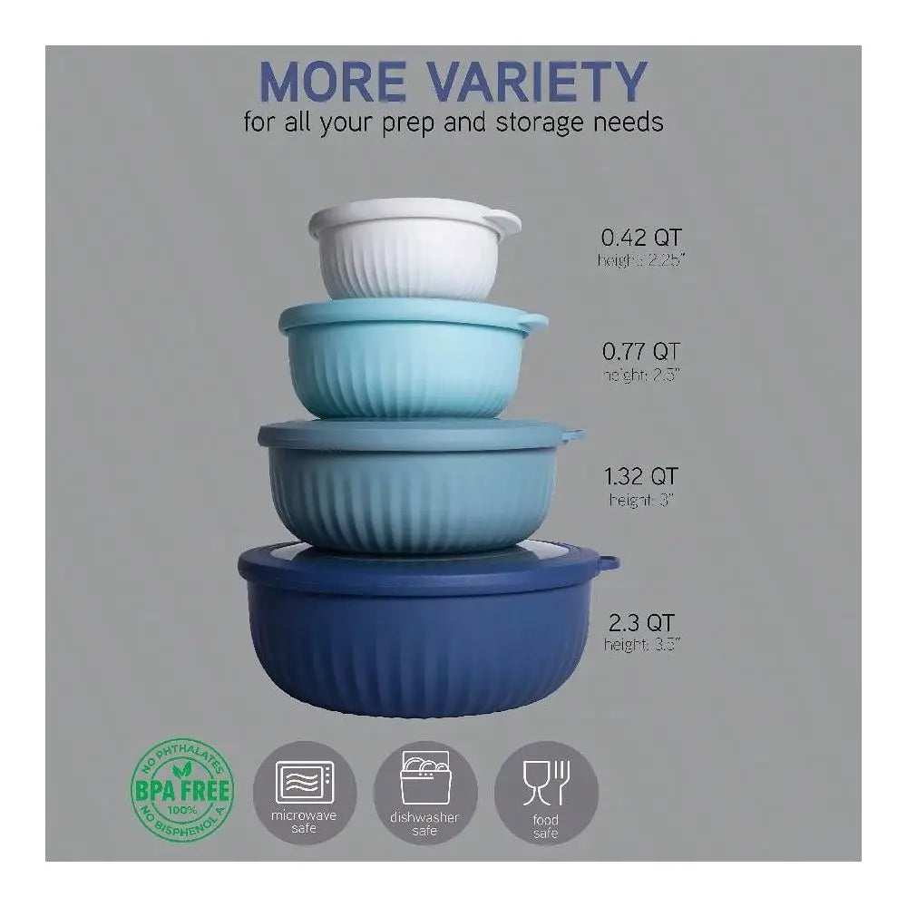 XMSJ Salad And Mixing Bowls Set With Lids For Prep