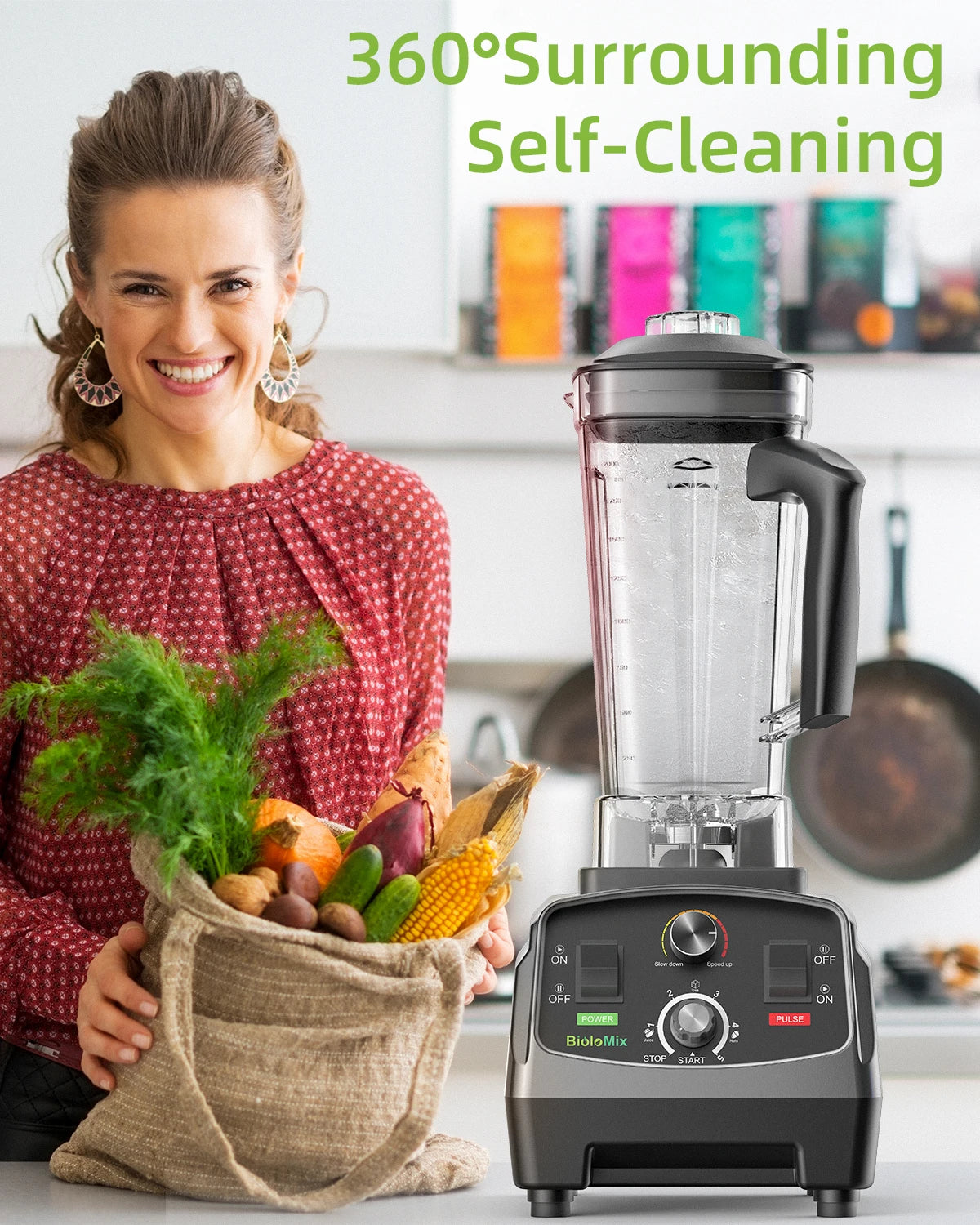 Biolomix Heavy Duty Blender Mixer Juicer For Smoothies