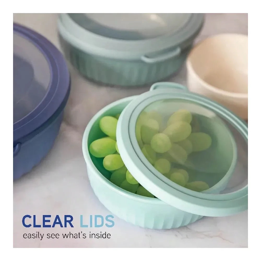 XMSJ Salad And Mixing Bowls Set With Lids For Prep