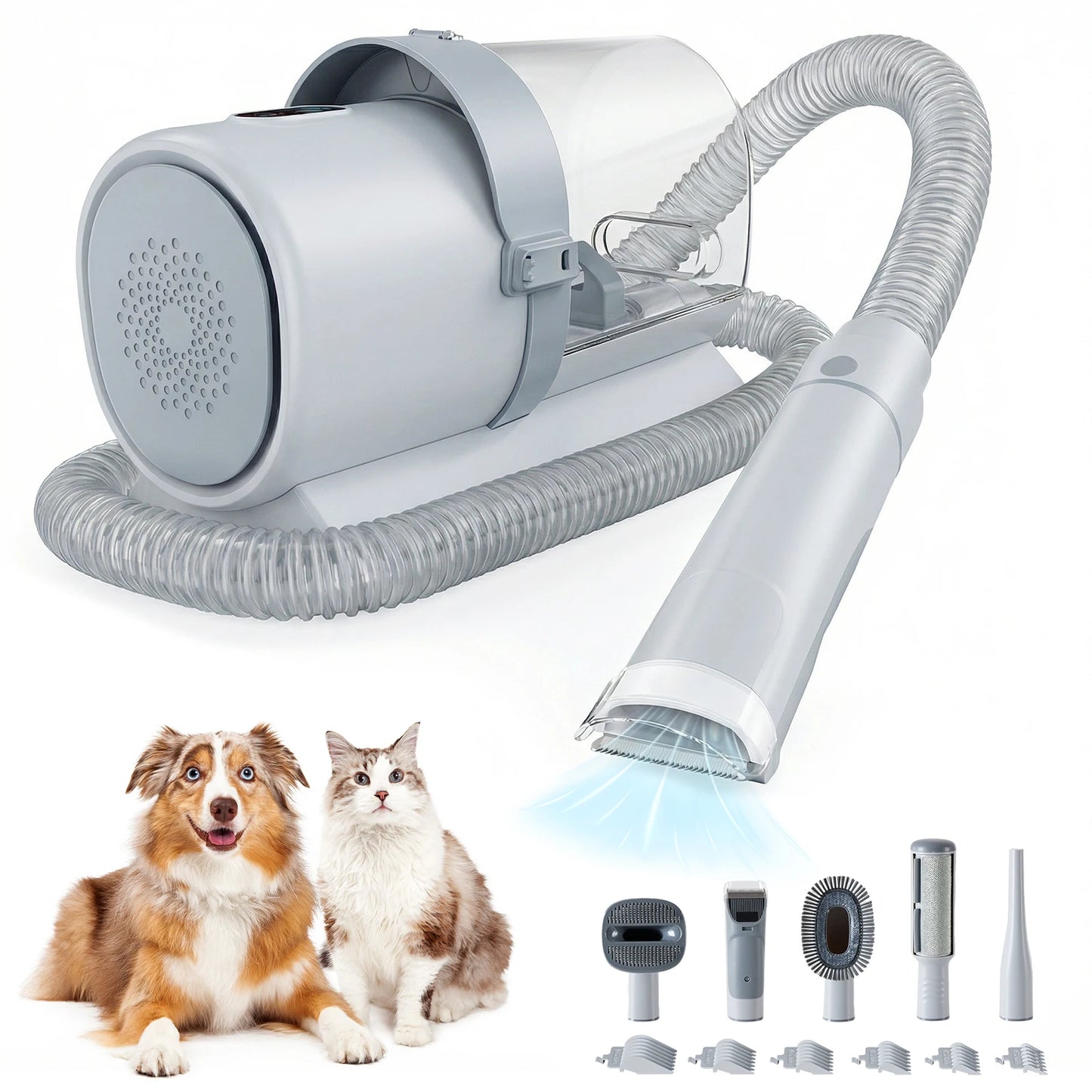 JHK Pet Grooming Vacuum Kit With Clipper Set And Tools