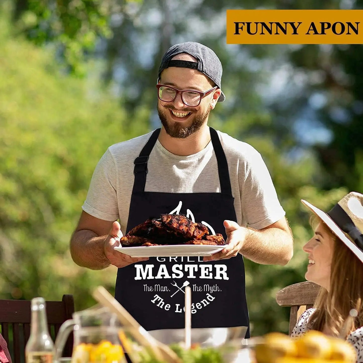 Grill Set With Apron And Tools For Outdoor Barbecues