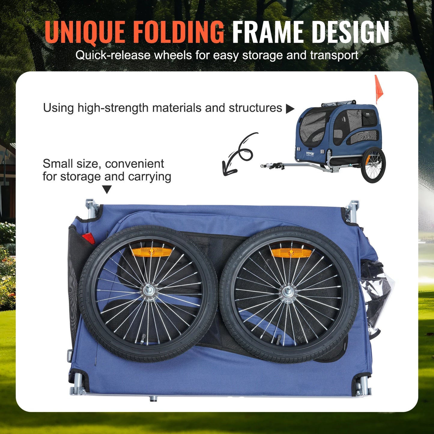 SucceBuy Universal Pet Bike Trailer Carrier For Dogs