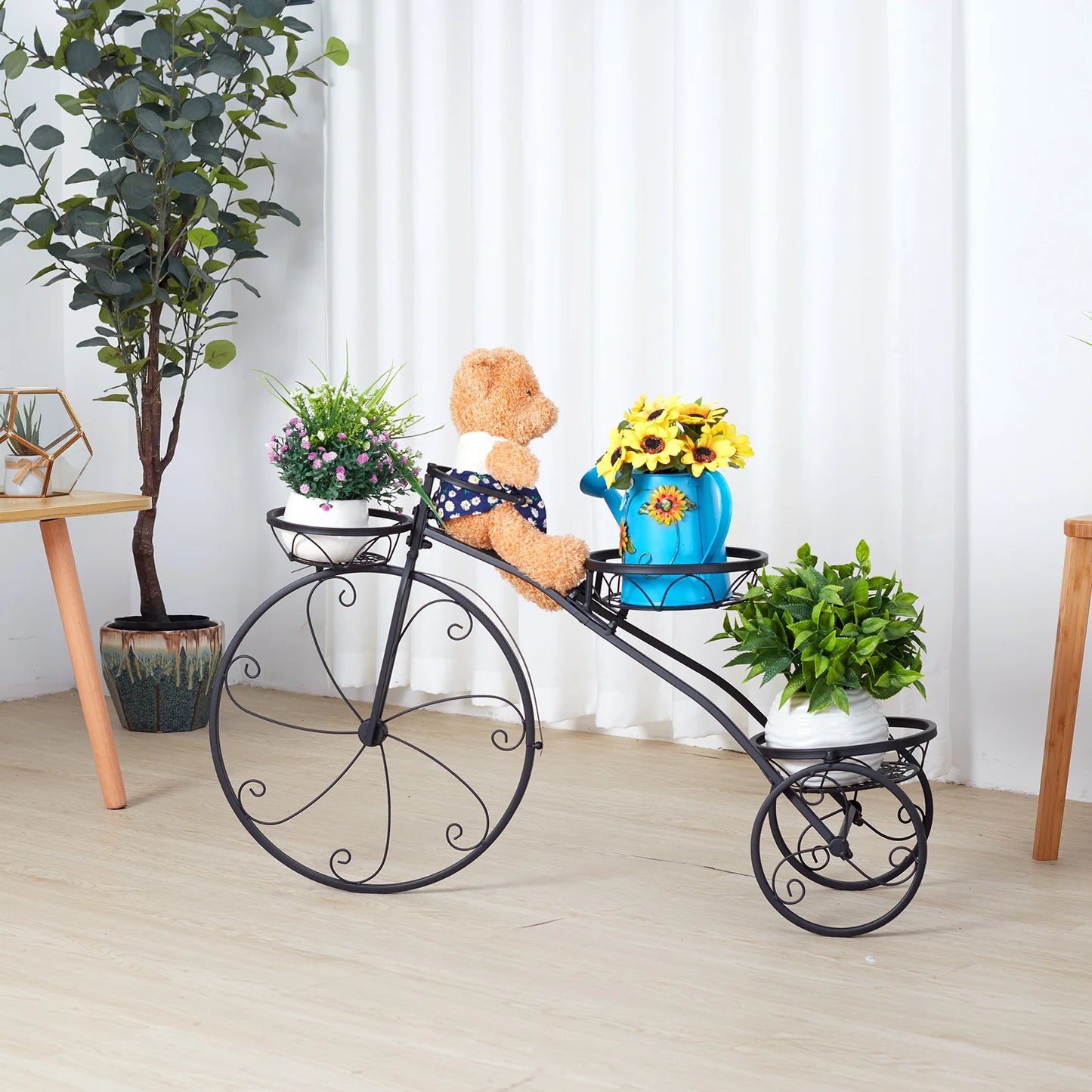 Wisfor 3Tier Bicycle Shaped Metal Plant Stand Flower Pot Holder