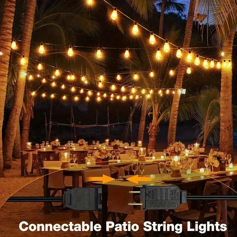 MIMIRGB Outdoor String Lights with 60 LED Bulbs for Patio
