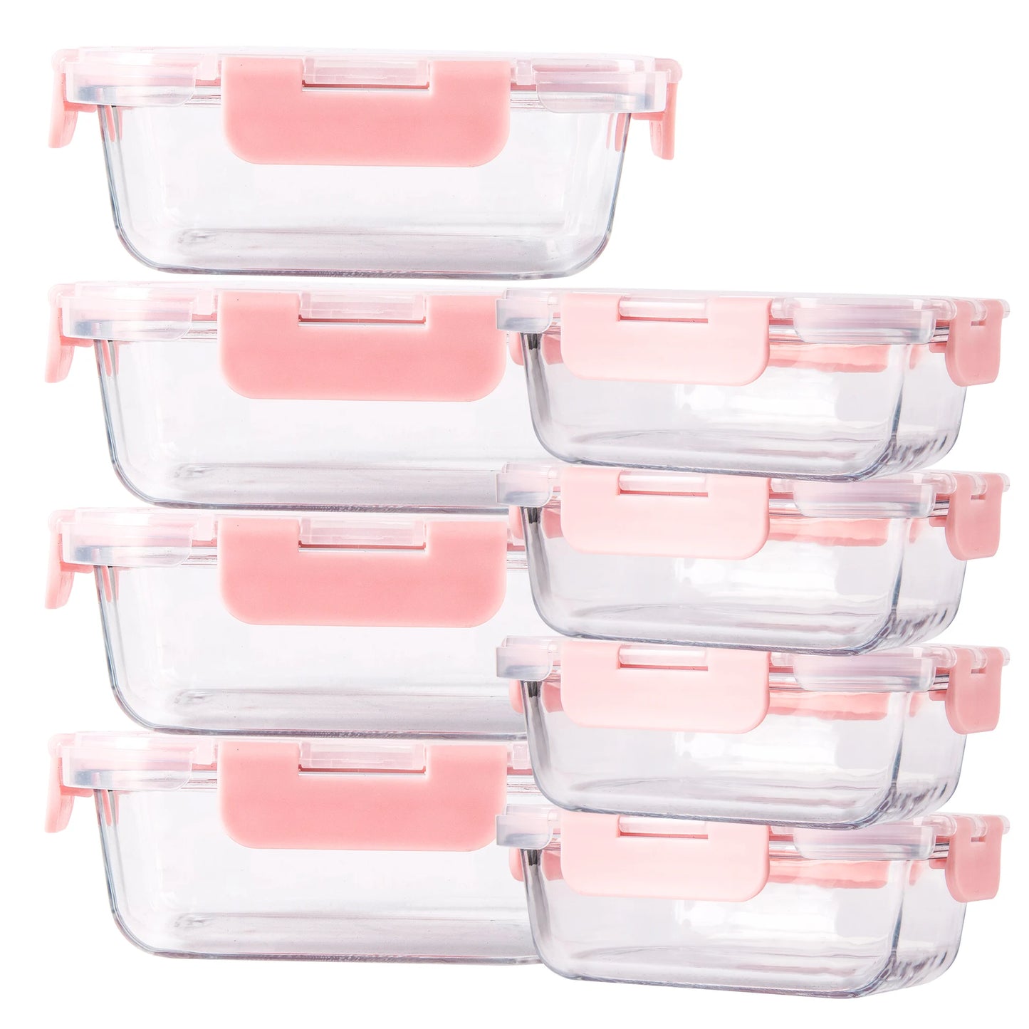 Glass Food Storage Set With Leakproof Lock Lids BPA Free