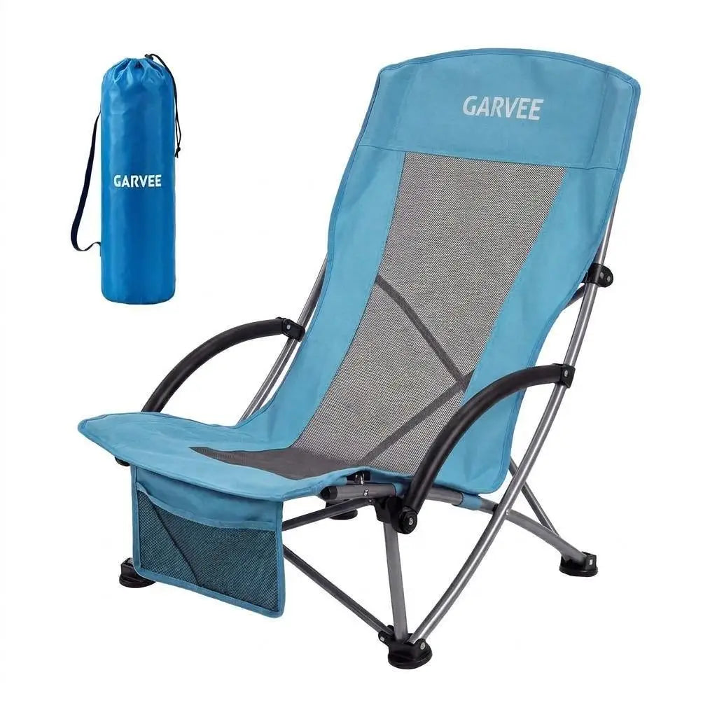 HiMISS Beach Chairs 2 Pack Folding Cup Holders Portable Outdoor