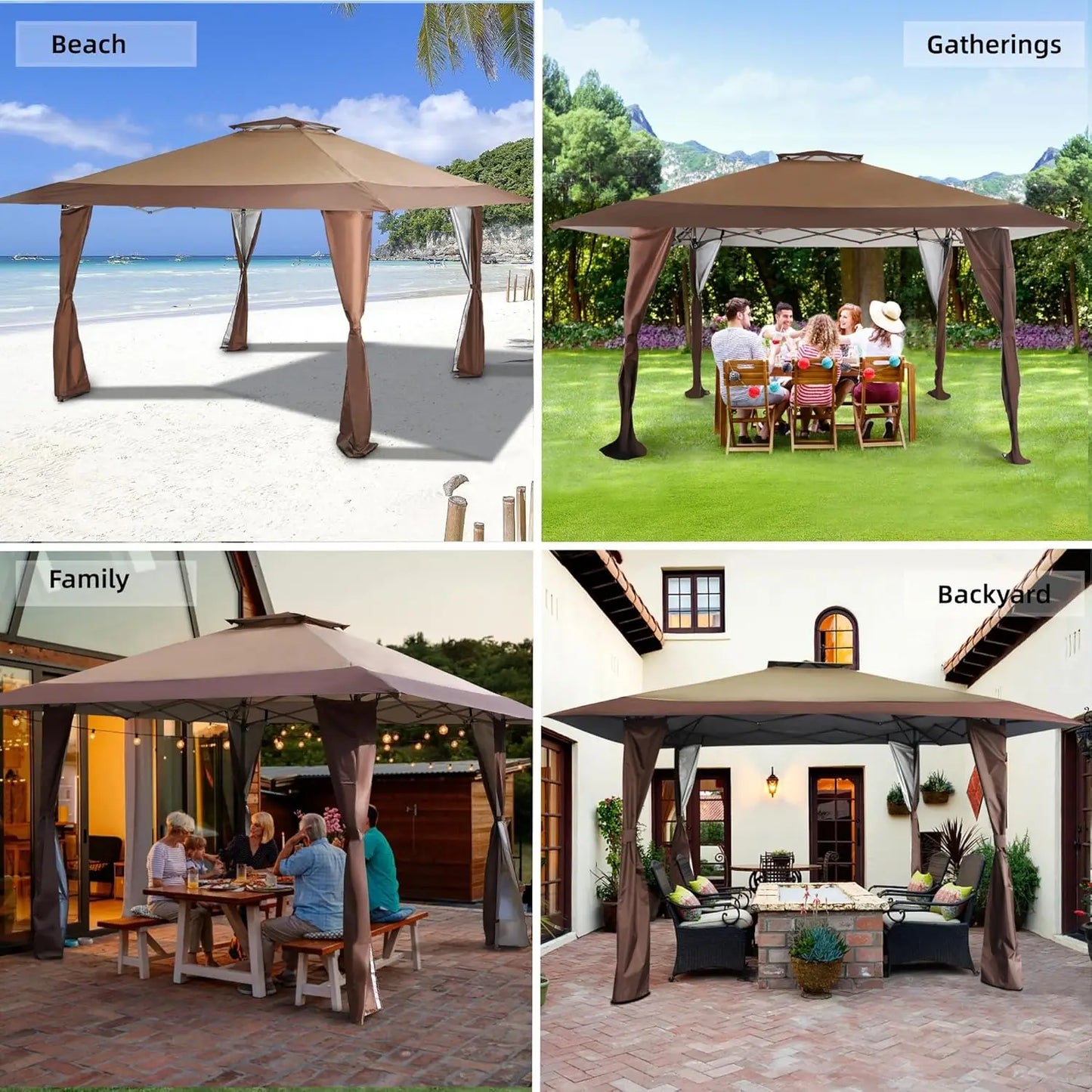 Pop Up Canopy Tent Gazebo Shelter For Outdoor Patio Use