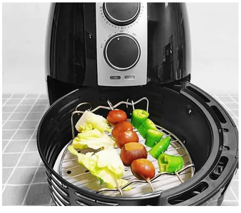 Outdoor Grill Set With Skewers Stainless Steel Barbecue Tools
