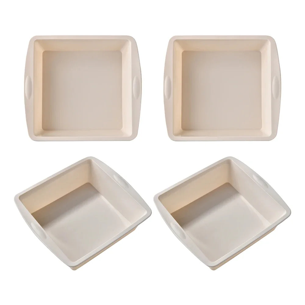 Silicone Square Cake Plate Nonstick With Anti Slip Handle