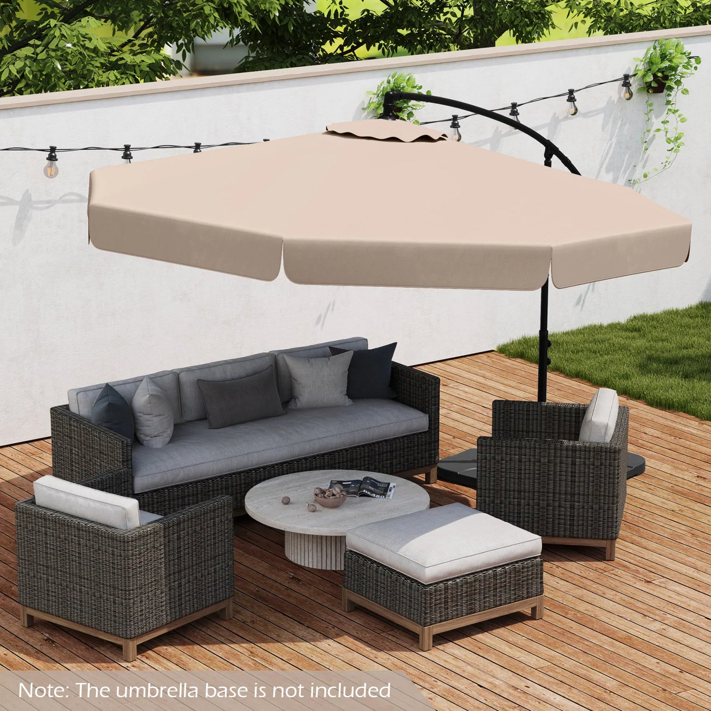 LIFEZEAL Offset Hanging Cantilever Outdoor Umbrella With Cover