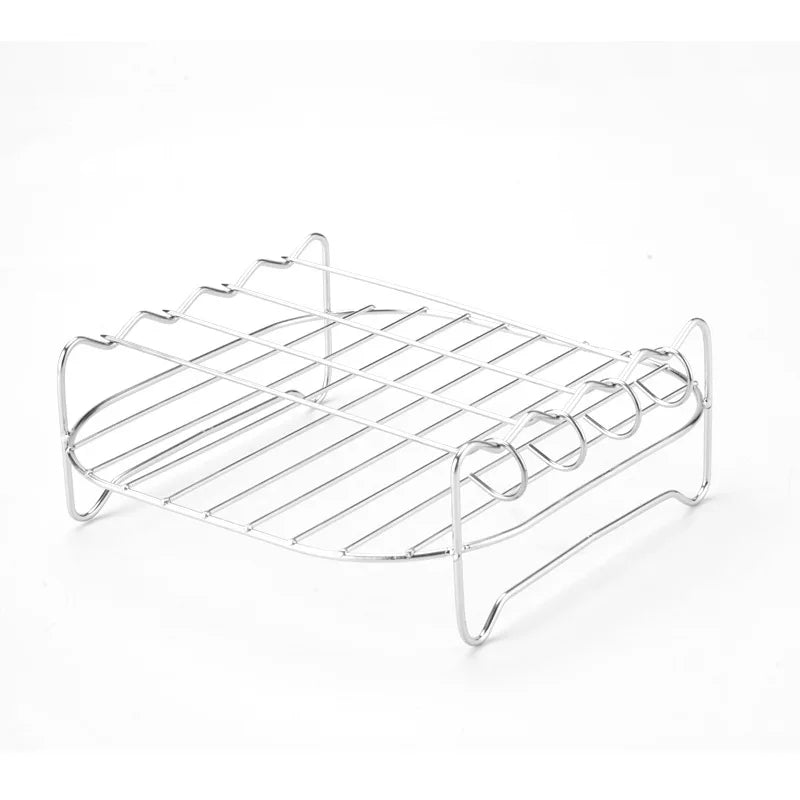 Outdoor Grill Set With Skewers Stainless Steel Barbecue Tools