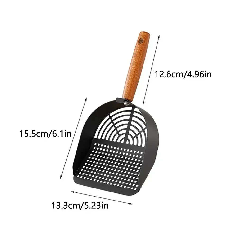 Steel Cat Litter Scoop With Long Handle For Easy Cleaning