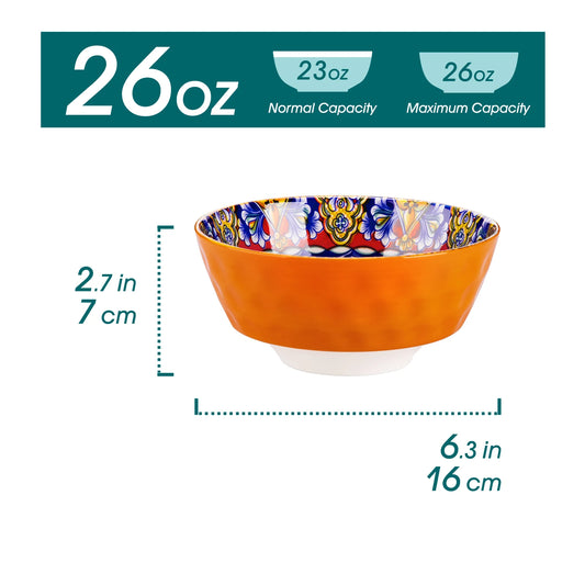 Malacasa Ceramic Soup Bowls Six Or Twelve Piece Dishwasher Safe