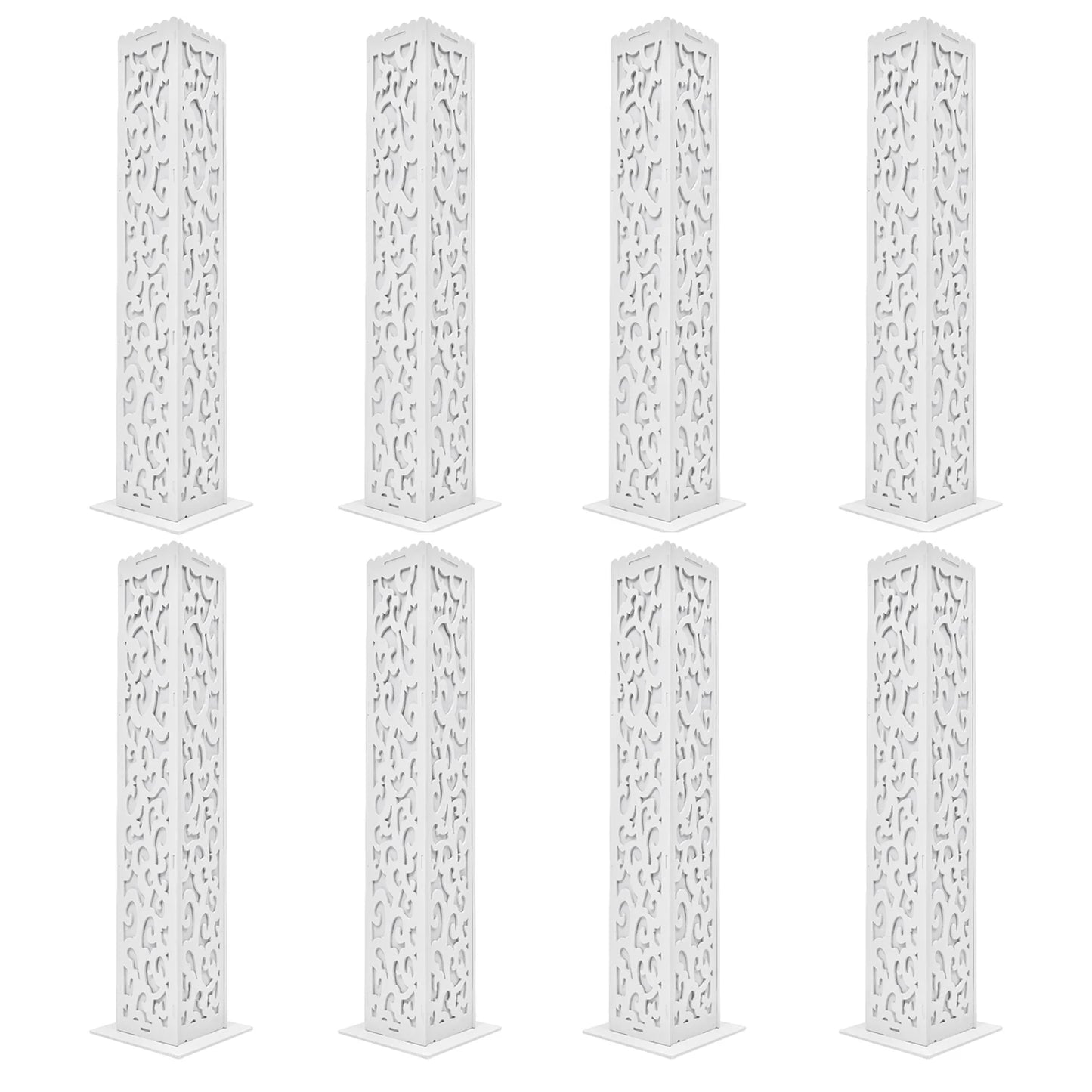 Wedding Flower Columns PVC With LED Cloud Pattern Outdoor Decor