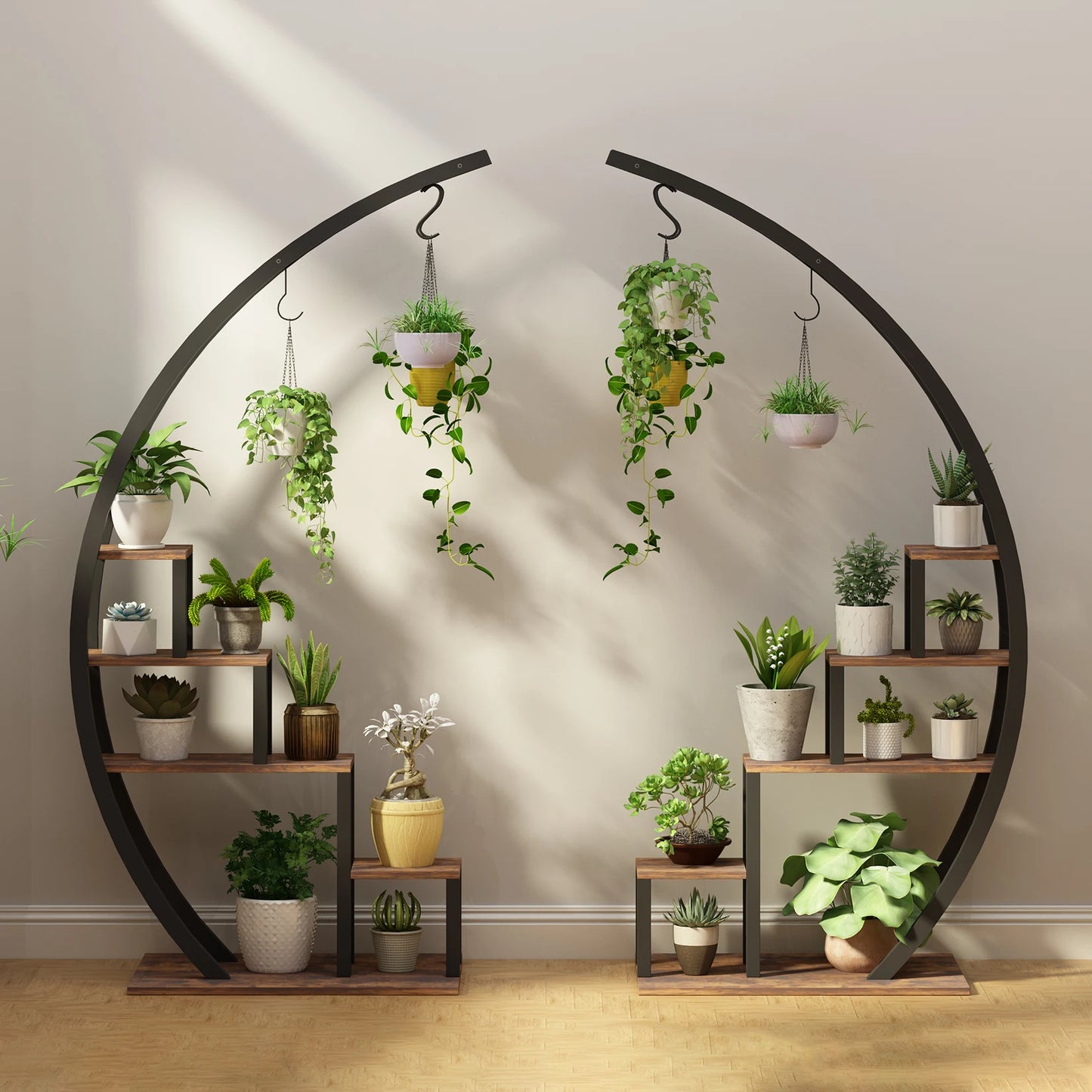 TWISTER.CK 2 Pack 5-Tier Indoor Plant Stand With Metal Racks