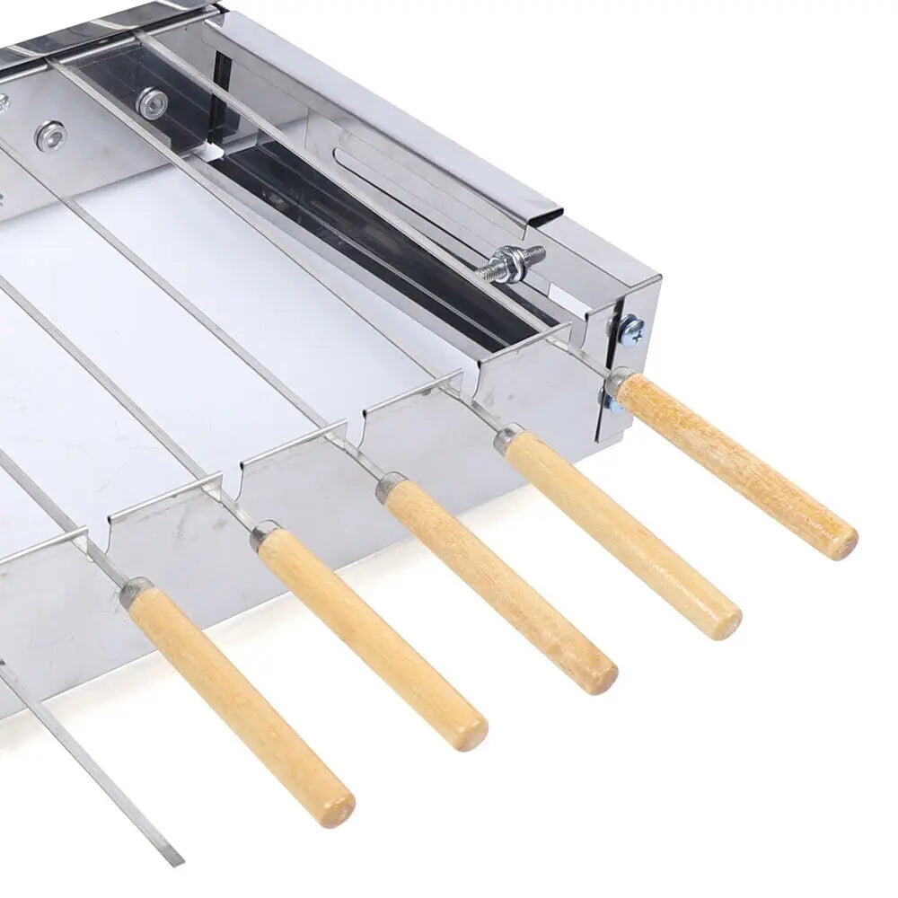 Bymaocar Automatic Kebab Rotating Rotisserie Grill Skewers Set