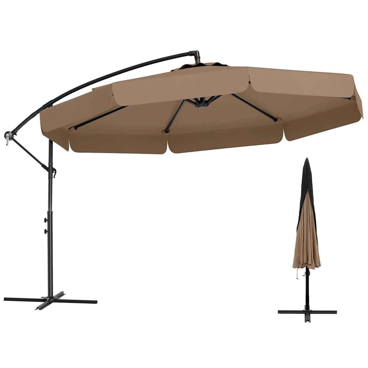 LIFEZEAL Offset Hanging Cantilever Outdoor Umbrella With Cover